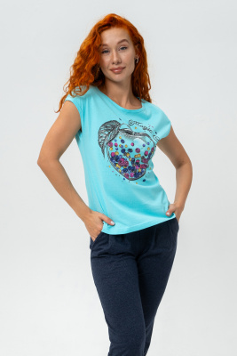 21613 Костюм с бриджами ментол