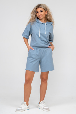 Костюм 36637 серо-голубой